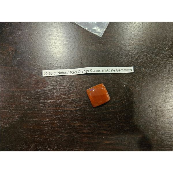 22.66ct Natural red orange Carnelian/Agate stone