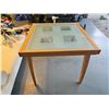 Image 8 : Glass & Beach Wood Table C