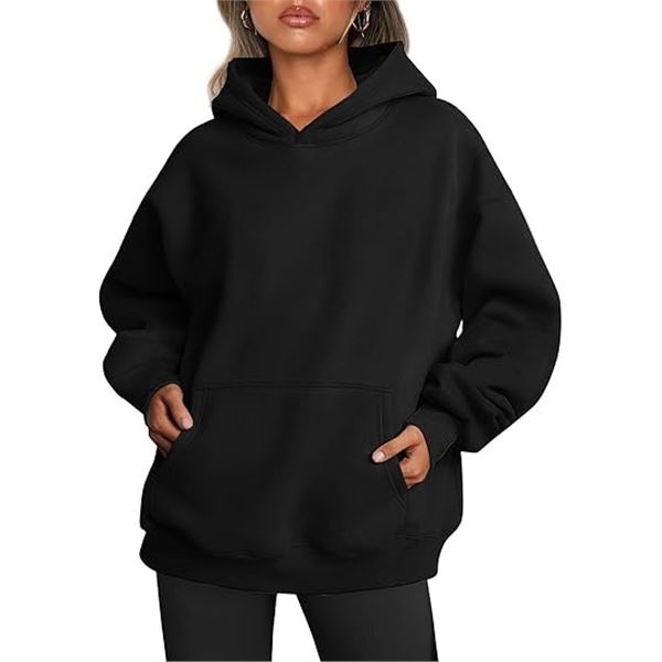 NEW TUFF ATHLETICS OVERSIZED BLACK HOODIE SIZE XS
