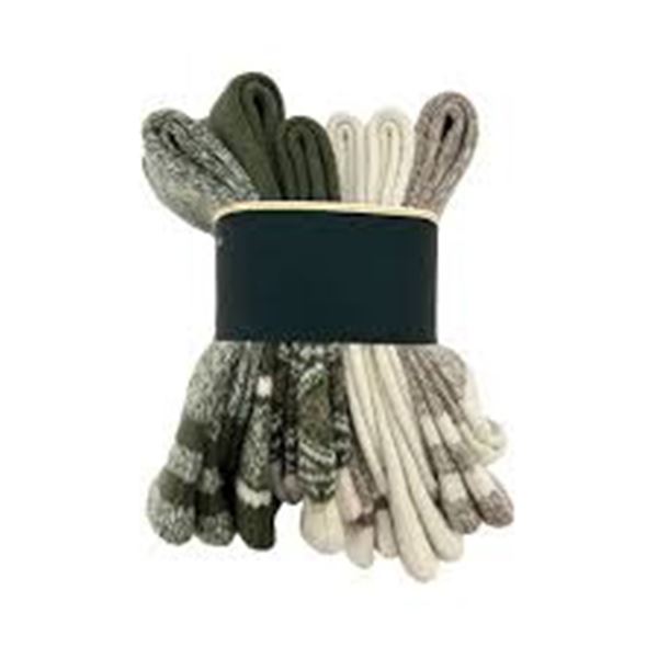 NEW ROOTS WOMENS COZY SOCKS 6PK COMBO GREEN