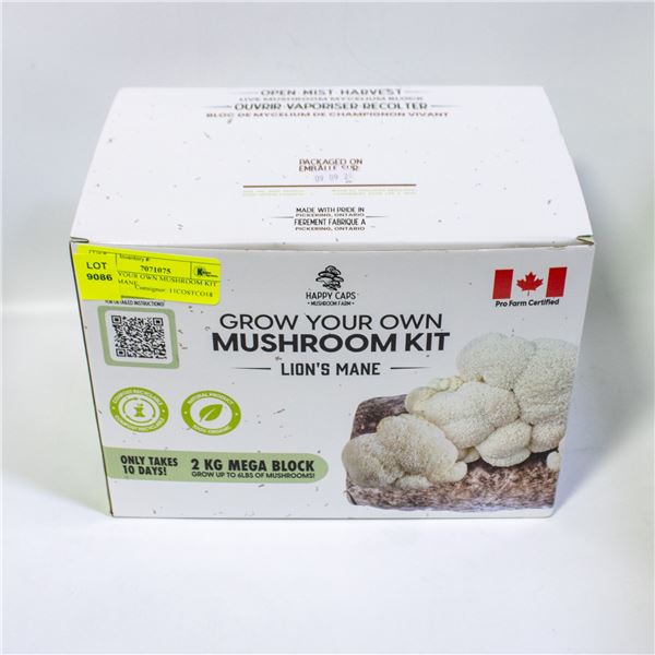 GROW YOUR OWN MUSHROOM KIT LIONS MANE