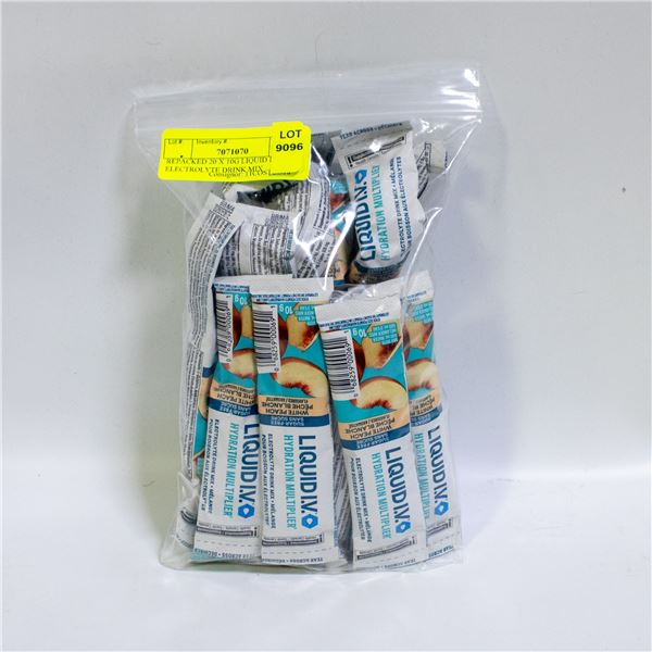 REPACKED 20 X 10G LIQUID IV ELECTROLYTE DRINK MIX