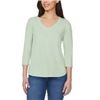 Image 1 : NEW WOMENS KIRKLAND 3/4 V-NECK TEE GREEN XL