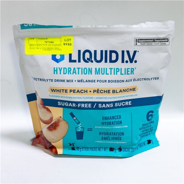 REPACKED 25 X 10G LIQUID IV ELECTROLYTE DRINK MIX