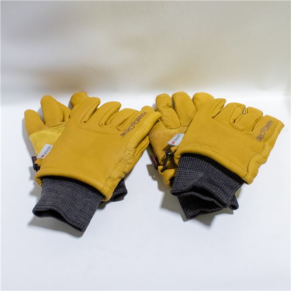 REPACKED 2 PAIRS OF HANDCREW LEATHER WINTER GLOVES