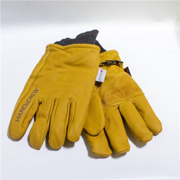 REPACKED PAIR OF HANDCREW LEATHER WINTER GLOVES