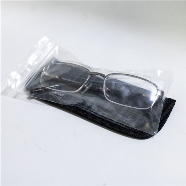 FOSTER GRANT +2.00 METAL READING GLASSES