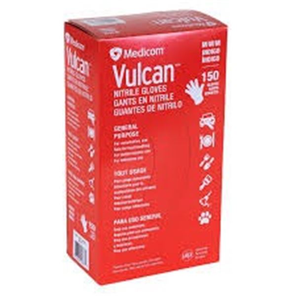 150 GLOVES MEDICOM VULCAN NITRILE GLOVES MEDIUM