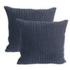 Image 1 : NEW 2PK HOME RETREAT QUILTED VELVET CUSHION COVER