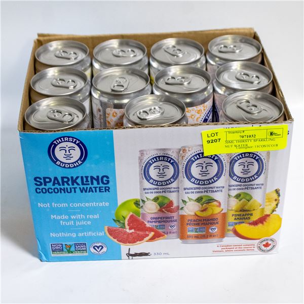 11 X 330ML THIRSTY SPARKLING COCONUT WATER