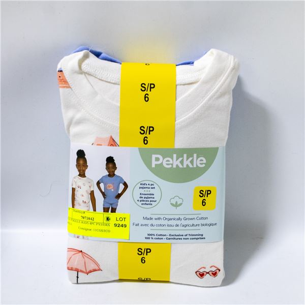 NEW PEKKLE KIDS 4PC PYJAMA SET SMALL