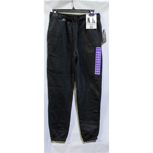 NEW EDMONTON OILERS SWEATPANTS BLACK EMBROIDERED