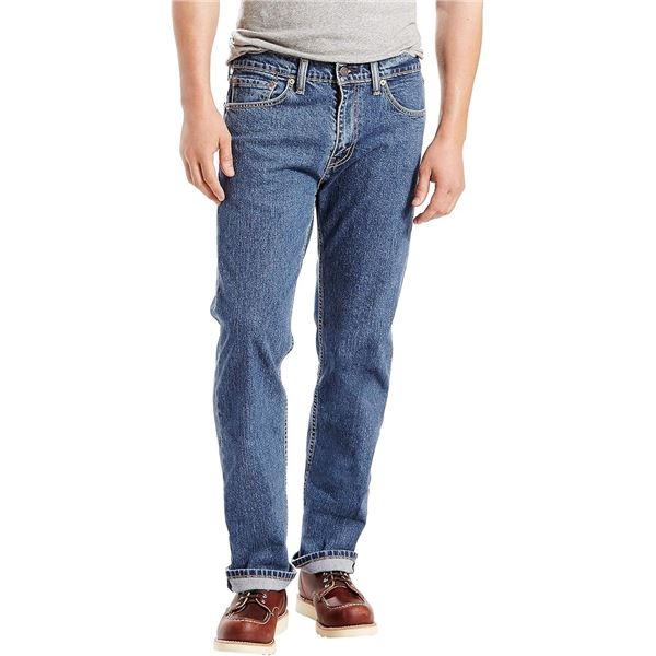 NEW LEVI'S MEN'S 505 JEANS BLUE STONEWASH 36 X 30