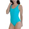 Image 2 : NEW ROOTS AQUA RIBBED ONE PIECE BATHING SUIT SZ 14