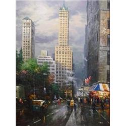 CECIL BELL "NEW YORK CITYSCAPE" ORIGINAL
