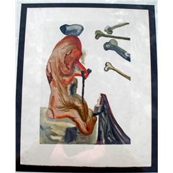 DALI RARE "THE FLATTERER" WOODCUT