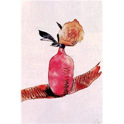 Warhol "Flowers" Screenprint Hand-colored