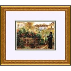 "Monet Painting in the Garden at Argenteuil, 1873" Pierre Auguste Renoir