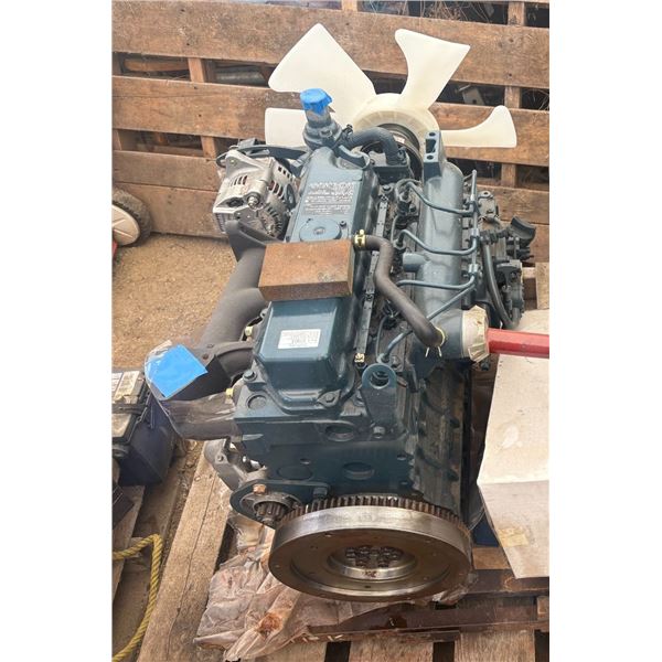 New Kubota V1903 4 cyl diesel motor, 39 HP, SN. V190306E0171