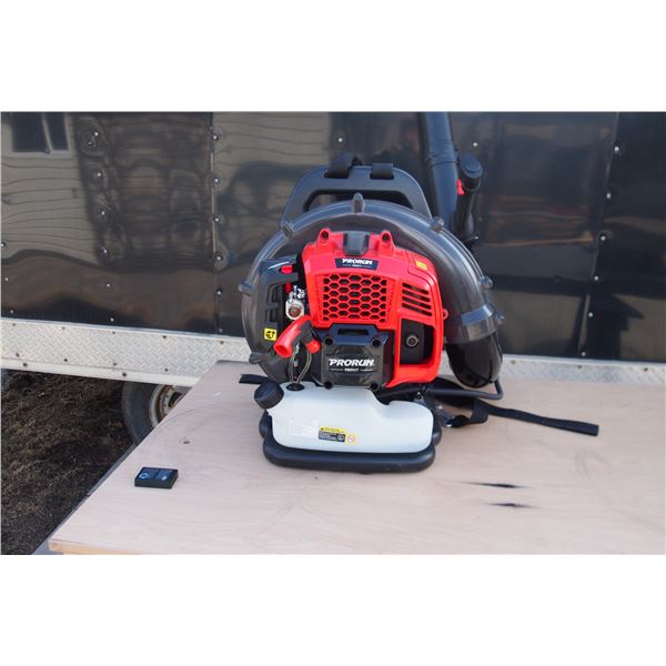 (Lot #'s 44 & 45 are a Group Lot) Pro-Run back pack blower, as new, runs good