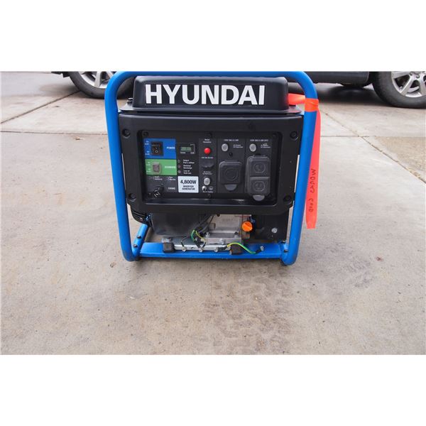 Hyundai 4800 watt inverter generator, 81 hrs, used, runs good