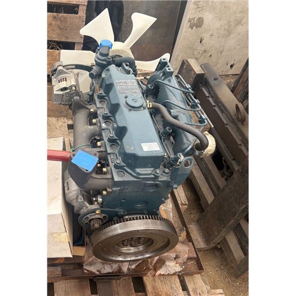 New Kubota V1903 4 cyl diesel motor, 39 HP, SN. V190306E0163