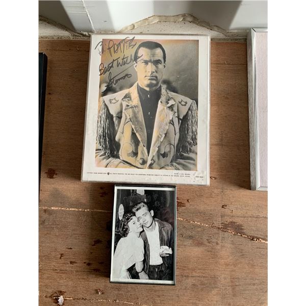 Steven Seagal & James Dean picture c/w frame
