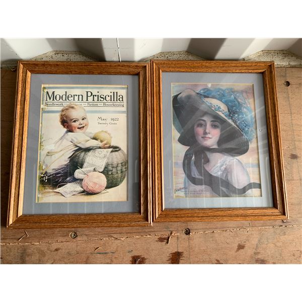 Modern Priscilla picture & woman in bonnet hat