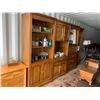 Image 1 : 4 Piece dark oak cabinets (Contents Not Included)