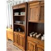 Image 3 : 4 Piece dark oak cabinets (Contents Not Included)