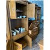 Image 5 : 4 Piece dark oak cabinets (Contents Not Included)