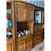 Image 6 : 4 Piece dark oak cabinets (Contents Not Included)