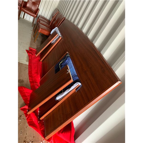 Dining room, table, approx. 8 ft. x 39 inch W c/w 10- chairs