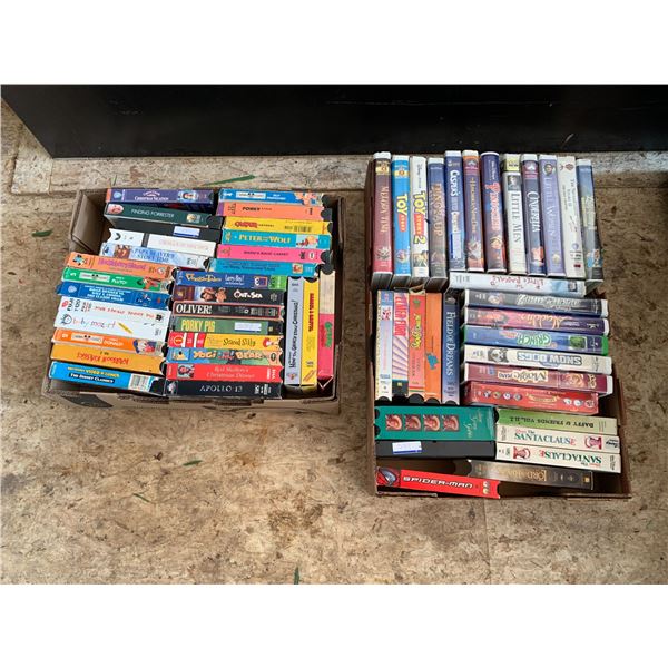 2- Boxes of assorted VHS Movies
