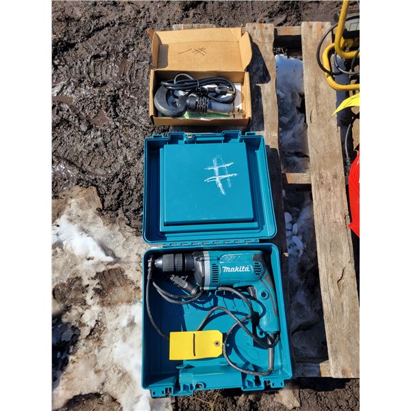 Makita elec. Drill, 6.2 amp, reverse, working order & Ideal heated knives, working order