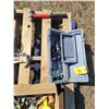Image 3 : Pallet of Misc. hammers, chisel, sander, scrapers, cement tools, saw & Dremel, working order, etc.
