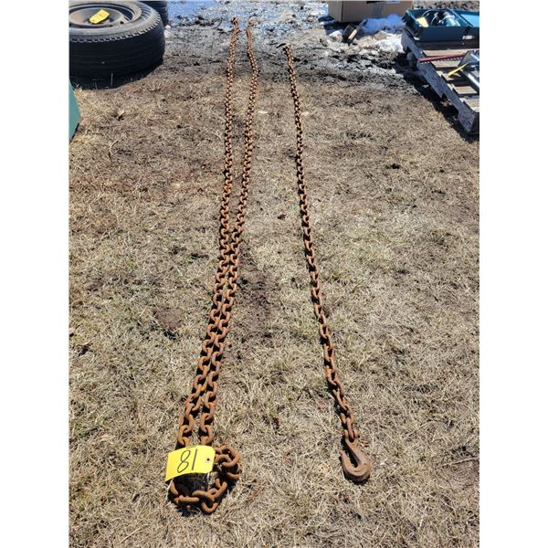 25 ft. logging chain & 10 ft. logging chain (selling together)