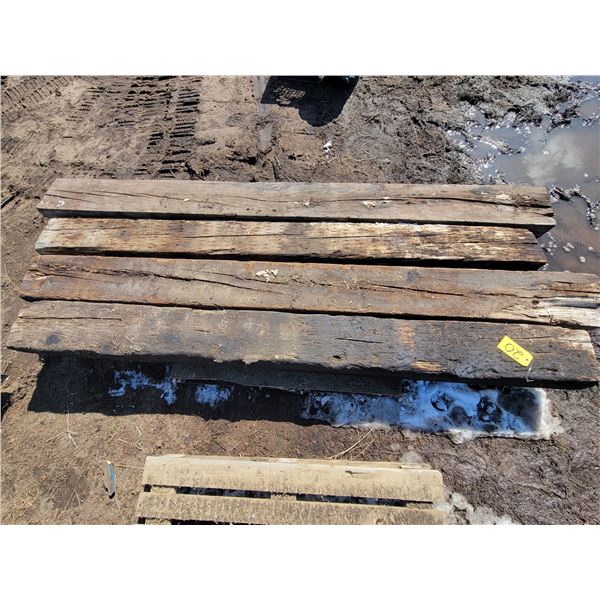 4- 8 ft. Railroad ties, sold as is