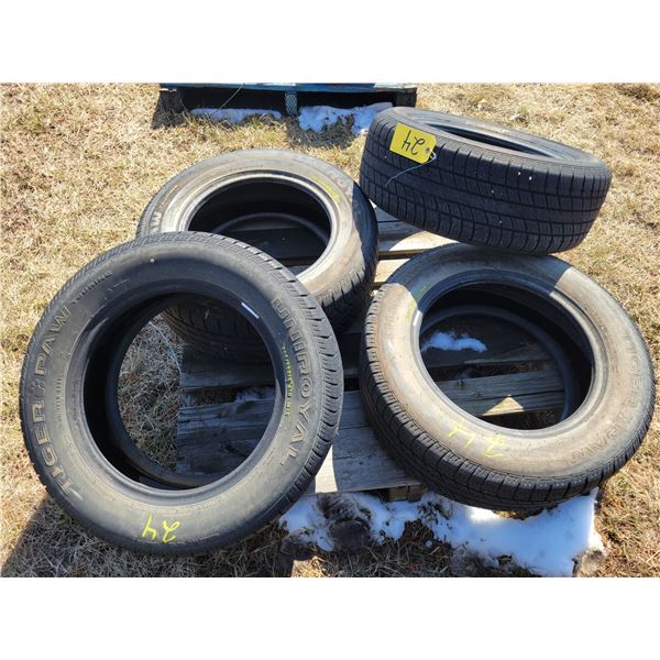 4- Uniroyal 215/16R15 Tires ( selling together)