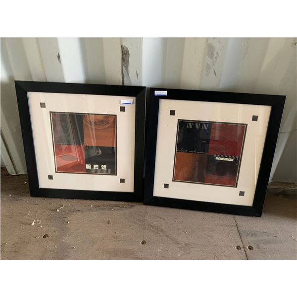 2- Abstract paintings, 18 1/2 inch x 18 1/2 inch
