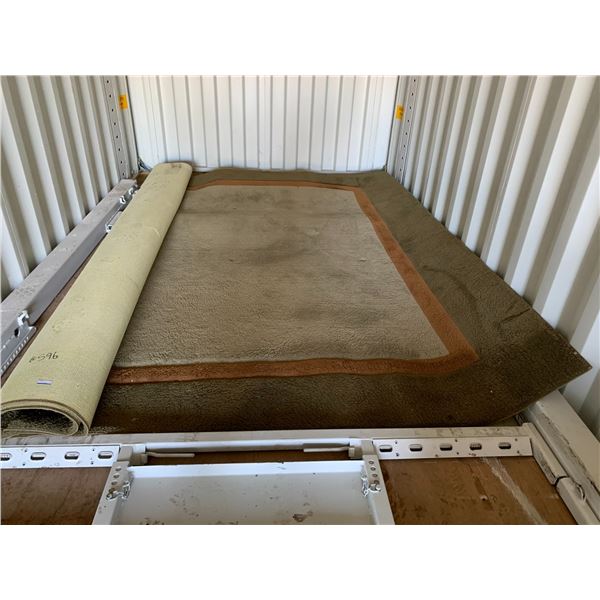 Approx. 10 ft. x 12 ft. Green/grey area rug