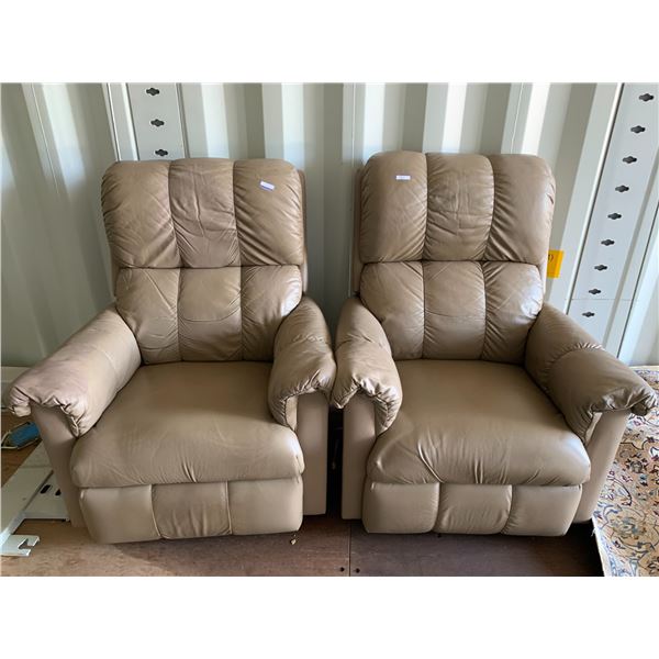 2- Wall Hugger rocking recliner chairs, leather