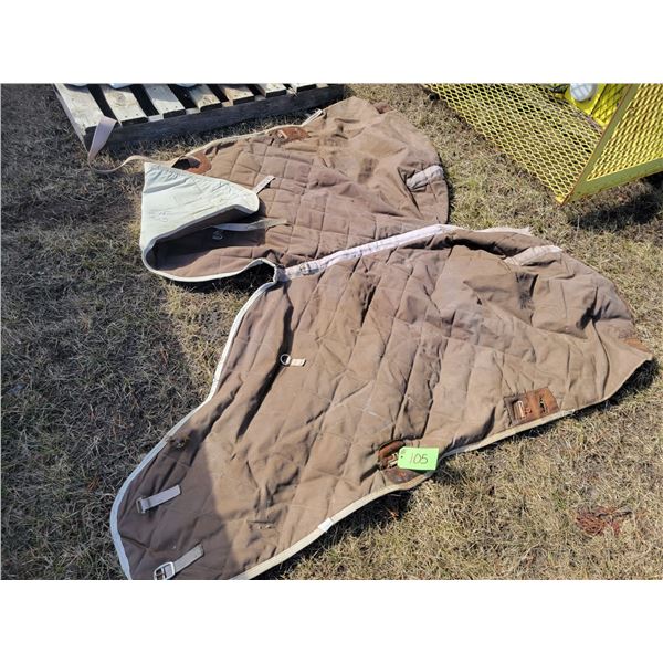 Brown horse blanket