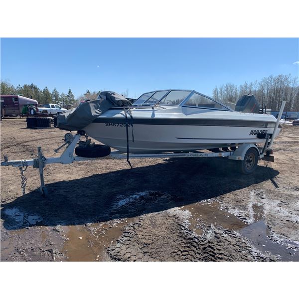 (Lot #'s 305, 306 & 307 are a Group Lot) 1990 Invader 17ft. boat c/w trailer, 115 Mariner motor , sp