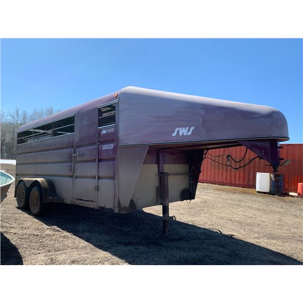 SWS 16 ft. pin G/N Stock trailer, tandem axle, SN. not visible, sold with bill of sale only