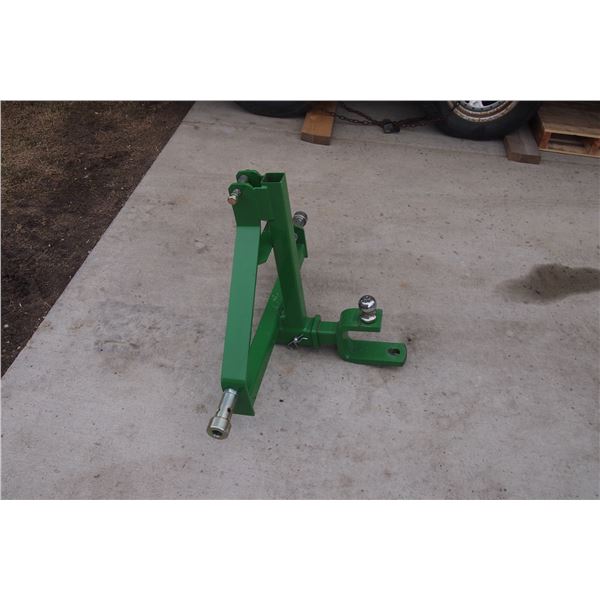 John Deere 3 pt hitch coupler for trailer, new