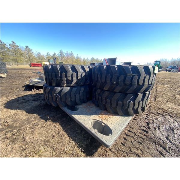 (Lot #'s 108, 109 & 110 are a Group Lot) (So much each x 4) 4- 12-Ply Skidsteer tires, 12x16.5. New.