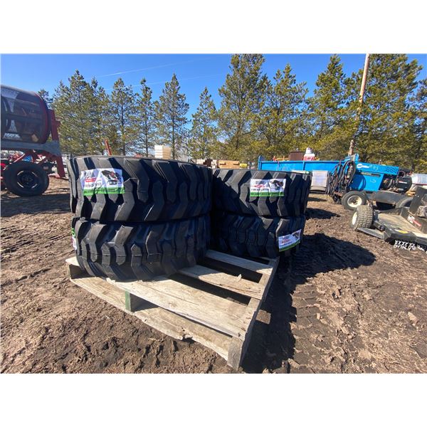 (Lot #'s 108, 109 & 110 are a Group Lot) (So much each x 4) 4- 12-Ply Skidsteer tires, 12x16.5. New.