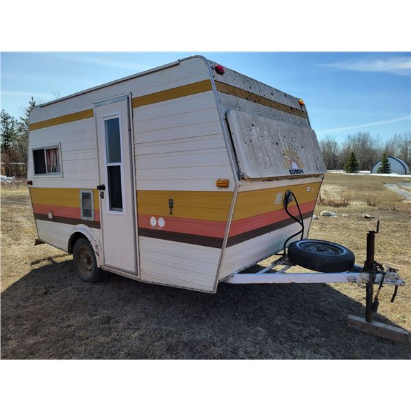 1978 Edson Trailer, Model ELF, propane, 2 inch ball hitch, spare tires, furnace, fridge, stove etc.