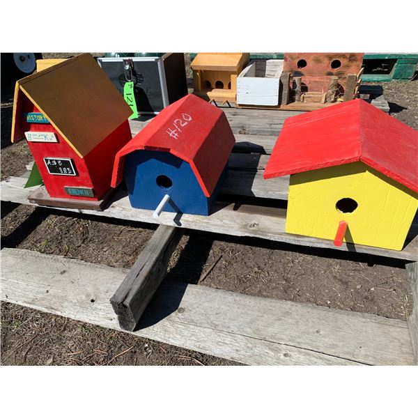 3- Wood bird houses